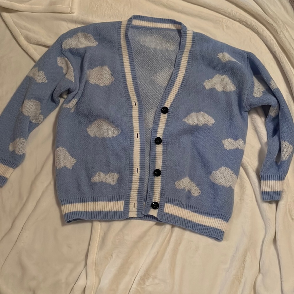 Blue cloud cardigan SHEIN 0XL